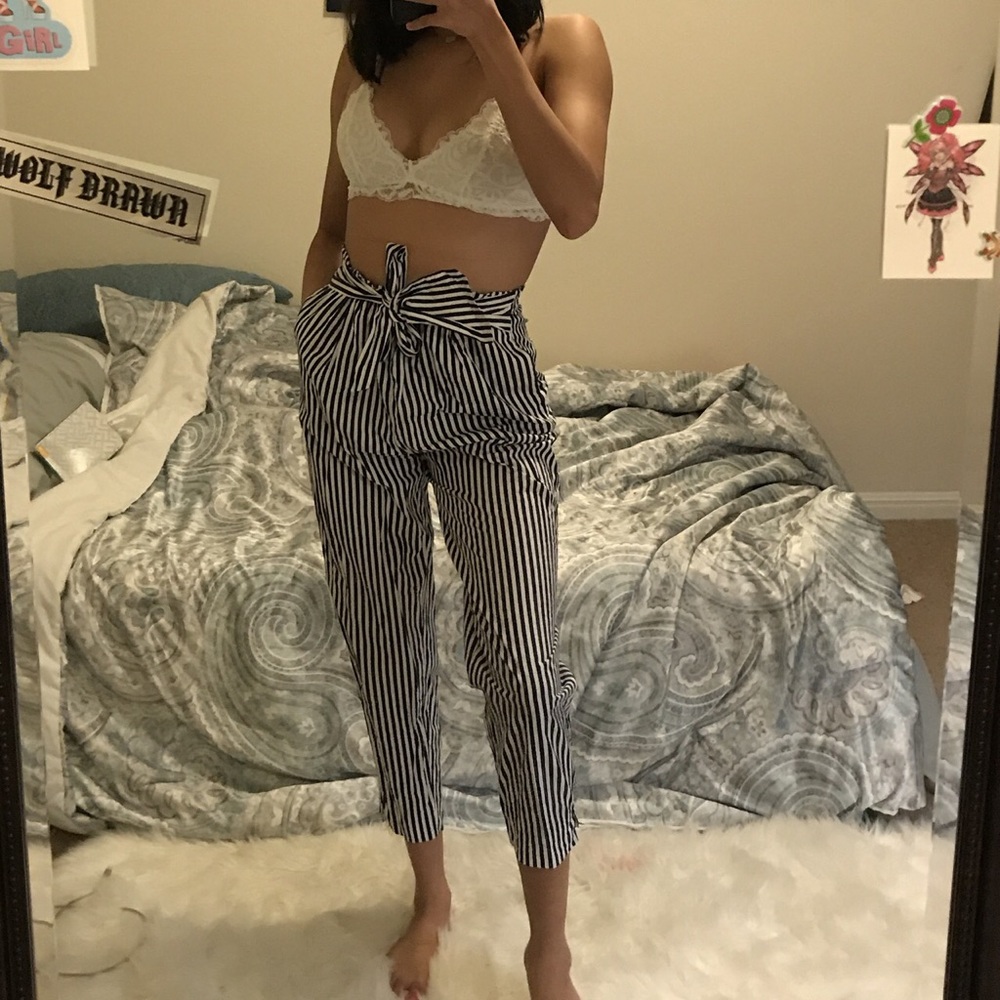 Zara striped trousers